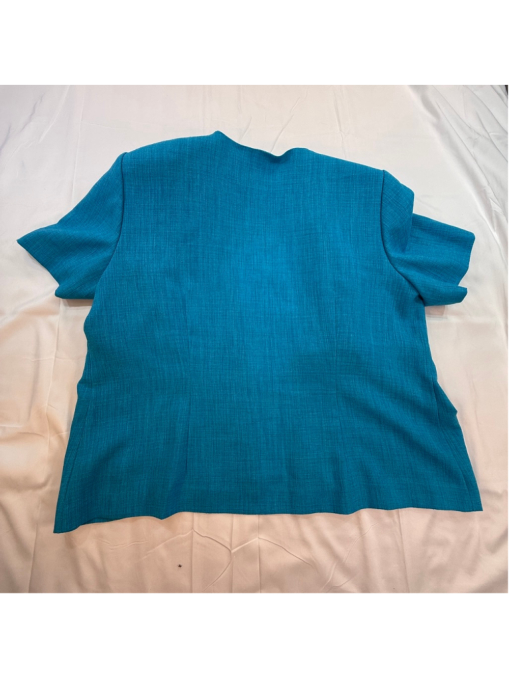 Sag Harbor Dress Woman Turquoise Two Piece Skirt Suit Set Size 14W Beaded Jacket - Picture 7 of 15